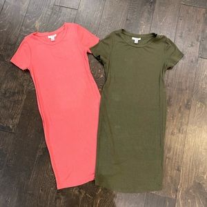 2 Motherhood Maternity Tshirt Dresses